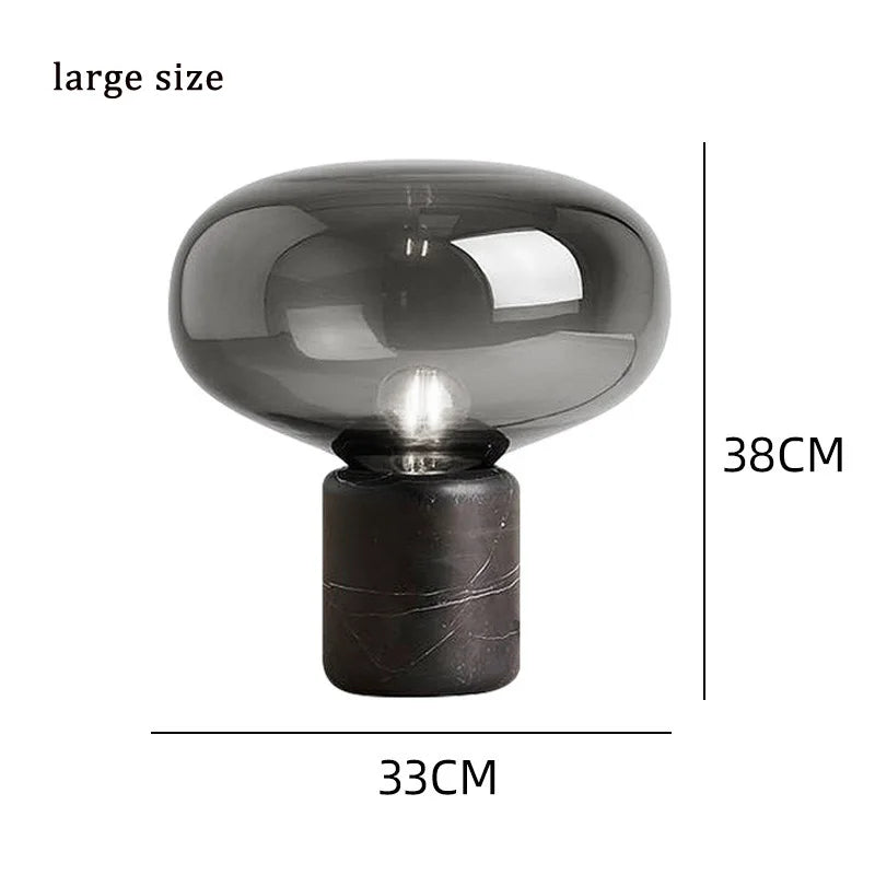 SylvanGlow Nordic Desk Lamp With Glass Shade Forest Light