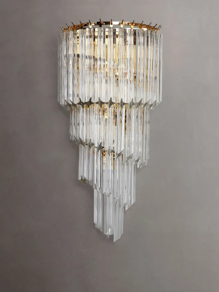 Auric Crystal Wall Sconce in Premium Gold Luxury Finish
