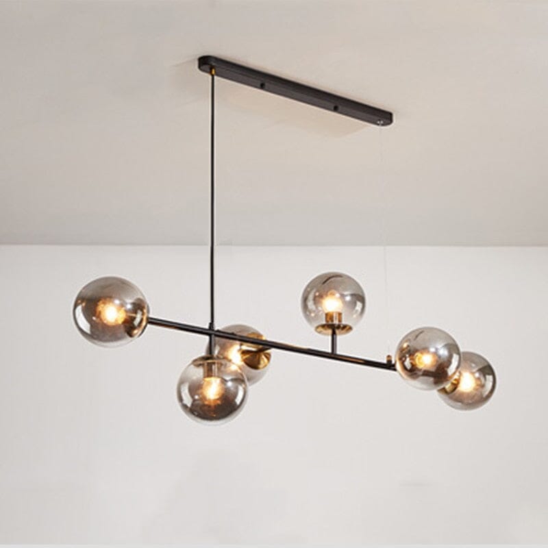 Aurelia Glass Globe Chandelier in Gold or Black Finish