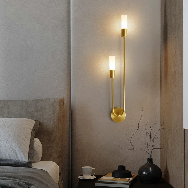Asteron Nordic Long-Strip Wall Lamp in Copper and Aluminum