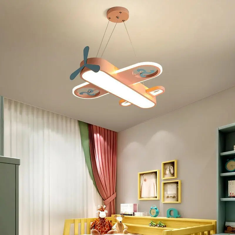 SkyJet Kids LED Aircraft Chandelier For Bedroom Decor