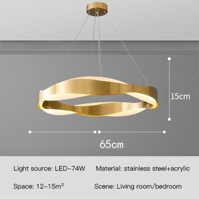 AstraRing Pendant Light - Adjustable Length, 3-Color Dimming