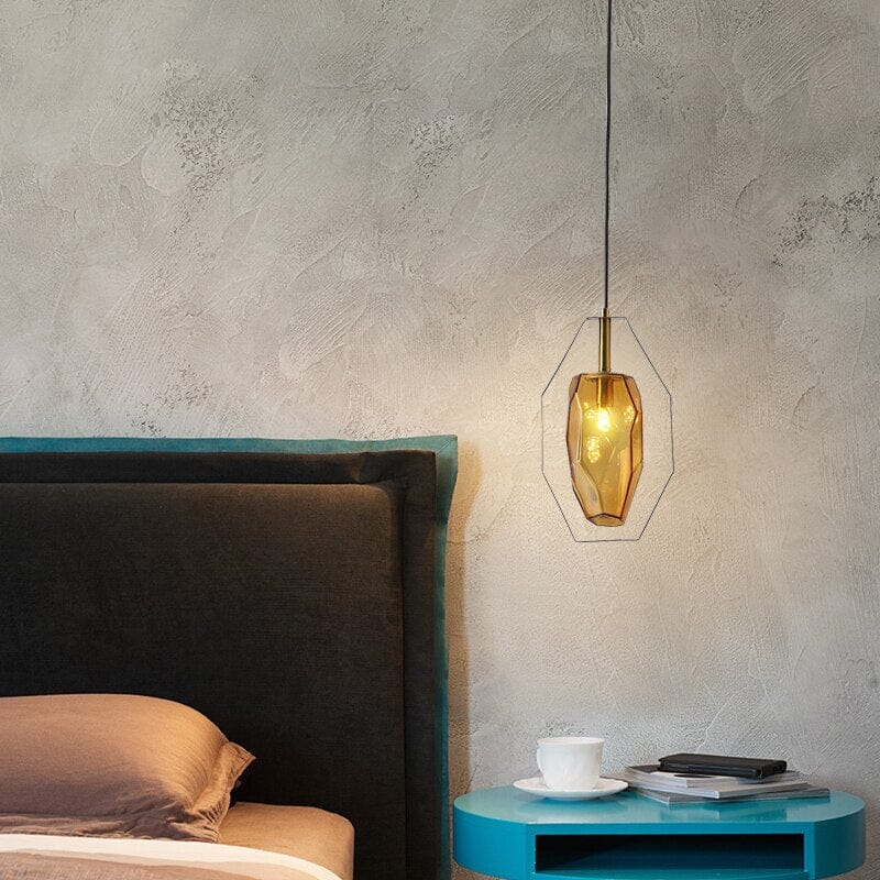 AstraLume Modern Iron and Glass Pendant Light for Living