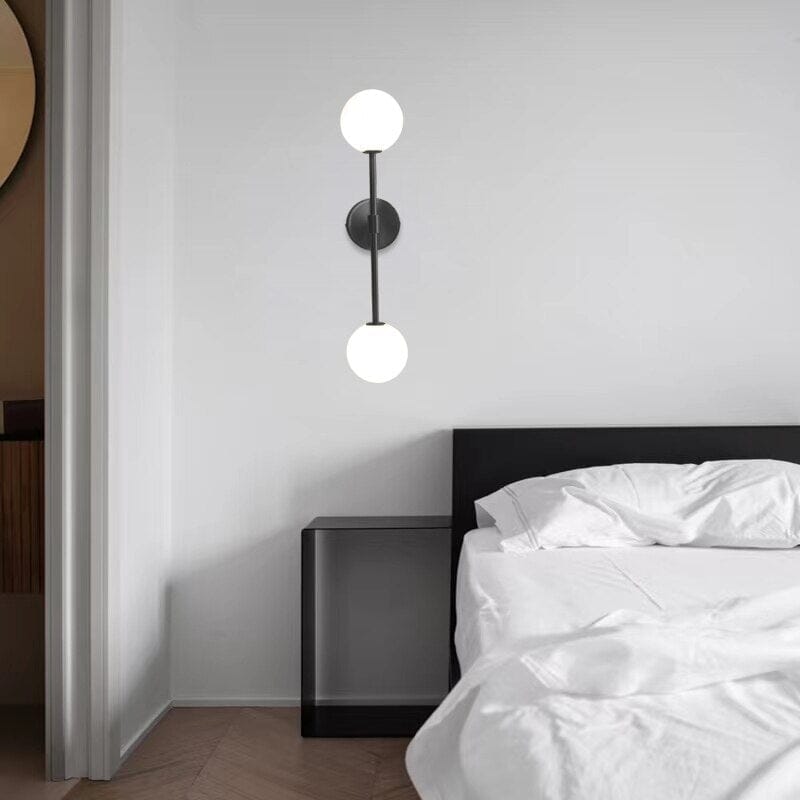 NovaLume Milky Glass Ball LED Wall Lamp Adjustable Angle