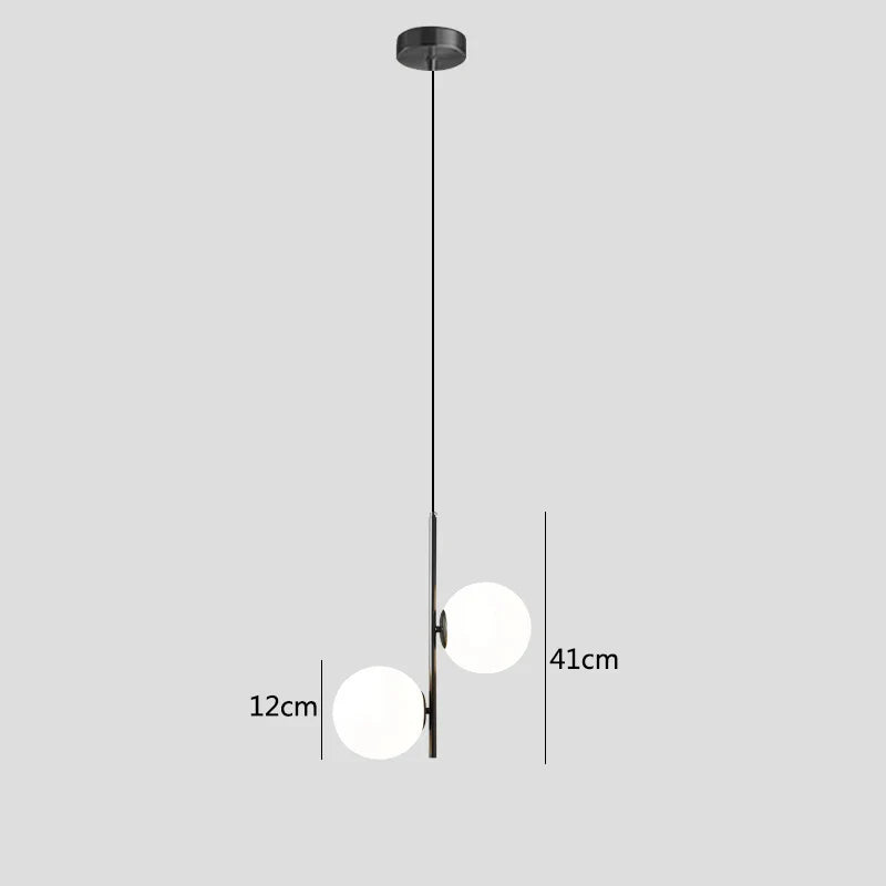 NovaLume Pendant Light Black Metal Adjustable Brightness