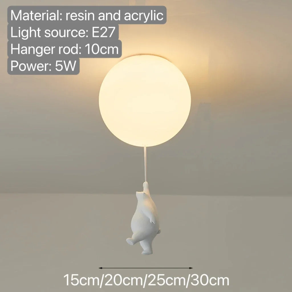 LuminaBear Balloon Chandelier For Kids' Room With Cute Bears