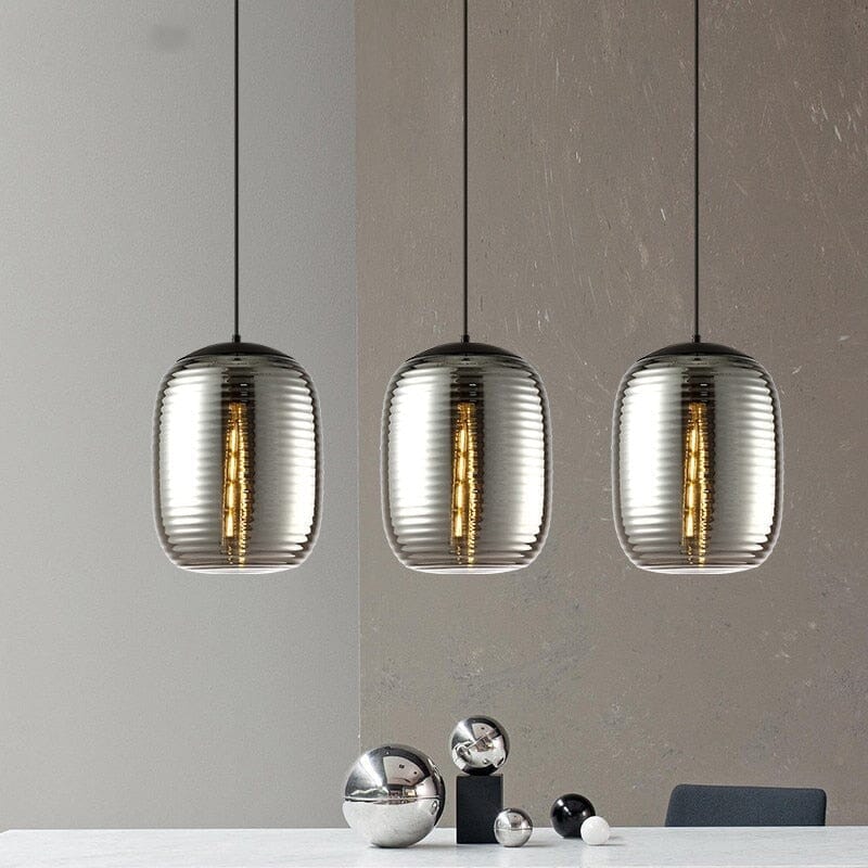 AstraLume Glass Pendant Lamp with Hand Blown Shade Design