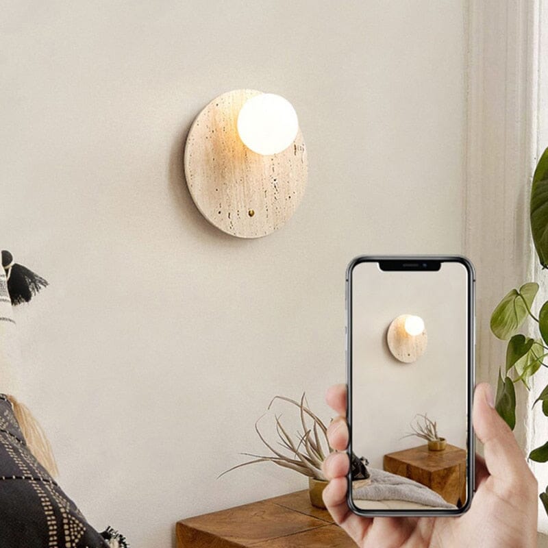 NovaLoom | Marble Glow Lamp for Boho Wabi-Sabi Homes