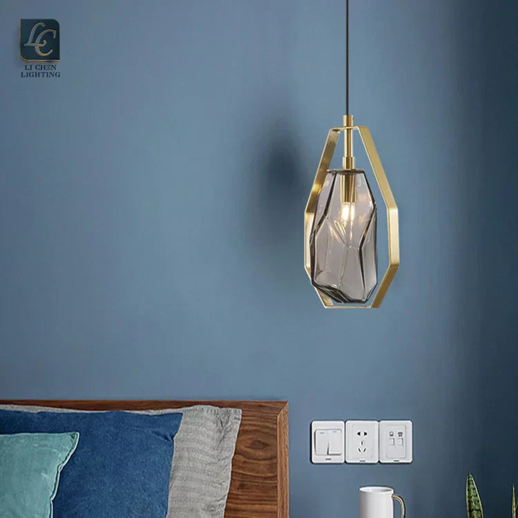 AstraLume Modern Iron and Glass Pendant Light for Living