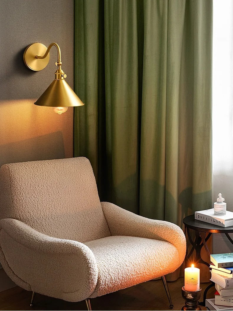 Kestrel Copper Wall Sconce Gold Adjustable LED Arm Style