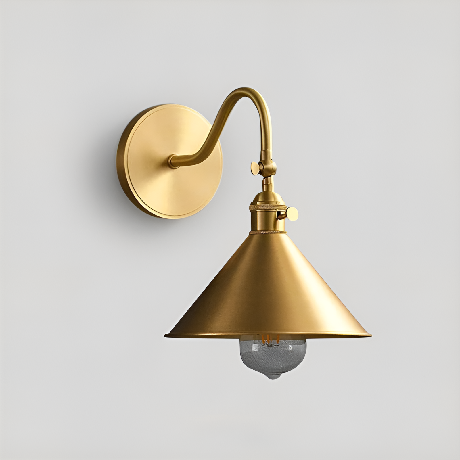 Kestrel Copper Wall Sconce Gold Adjustable LED Arm Style