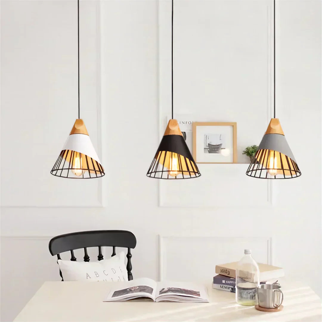 Bircari Modern Iron Pendant Light for Kitchens and Baths